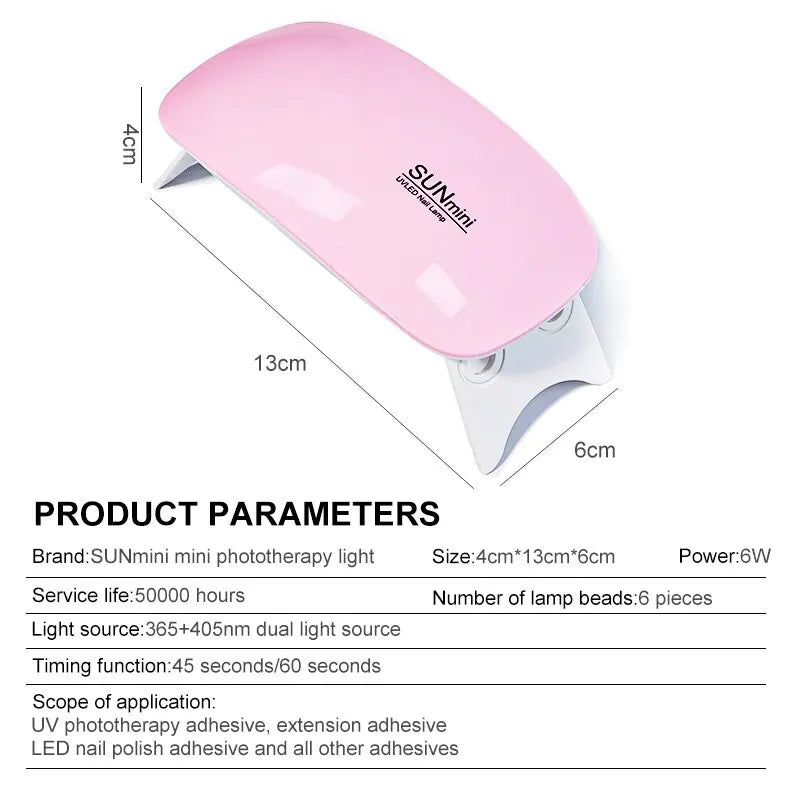 Mini 6W LED UV Nail Dryer