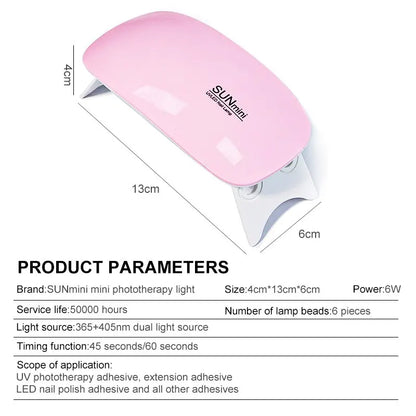 Mini 6W LED UV Nail Dryer