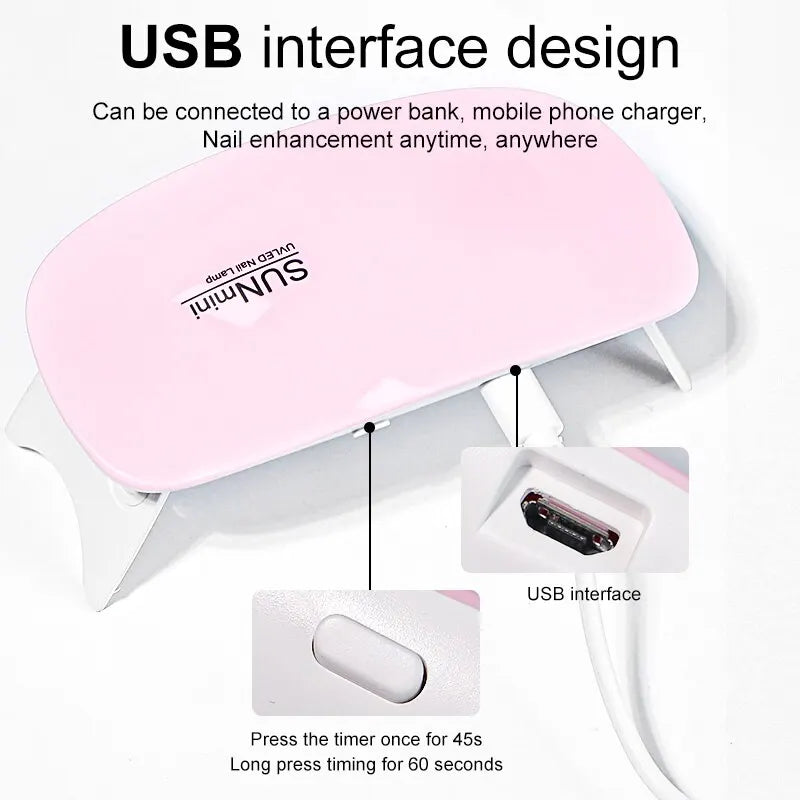 Mini 6W LED UV Nail Dryer